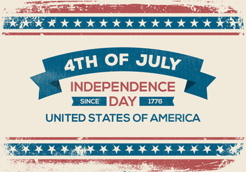 Grunge Fourth of July Illustration - vector gratuit #444421